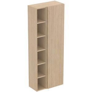 Kast 600x300x1600mm white oak 1 deur Finesse