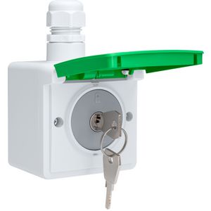 Spuitwaterdicht fietsoplaadpunt 16 A/250 Vac+randaarde besch