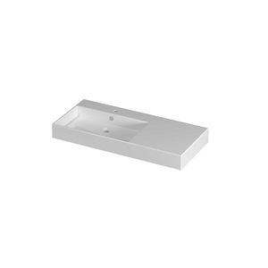 Wastafel porselein L 1 kraangat 1000x450x110 Glans wit Unlimited INK