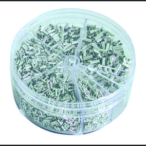 Stooidoos met adereindhulzen vertind