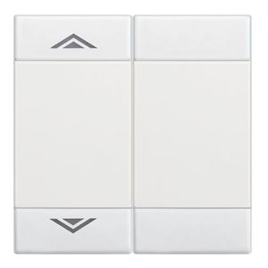 Wipschakelaar wit OP/NEER 2 modulen Livinglight VVE=10