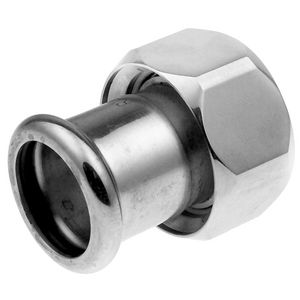 2-del. koppeling XPress CU verchroomd 15x3/4" wartel vlakd. 6359C VVE=5
