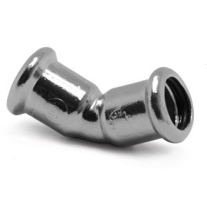 Bochtkoppeling 45° XPress CU verchroomd 12x12mm 7041C VVE=10