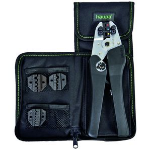 Perstang X-crimp set met 4 uitwisselbare persbekken