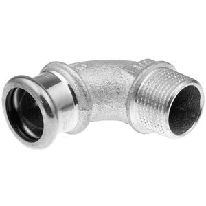 Puntknie 90° XPress CU verchroomd 15x1/2"bt. 6092GC VVE=10