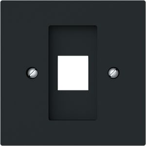 Centraalplaat 1x modular jack 216000-2/216005-4 art-matzwart (2561-45M)
