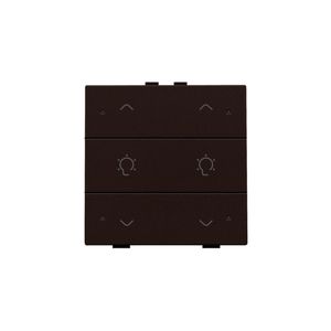 Dubbele dimbediening met led Home Control dark brown