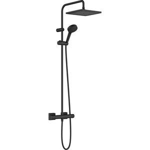 Vernis Shape Showerpipe 240 1jet EcoSmart therm mat zwart