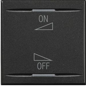 Wipschakelaar antraciet ONOFF Volume 2f 2 modulen VVE=10