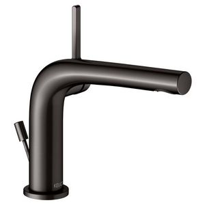 1-hendel wastafelmengkraan 120 trekstang afvoergarnituur titaanzwart