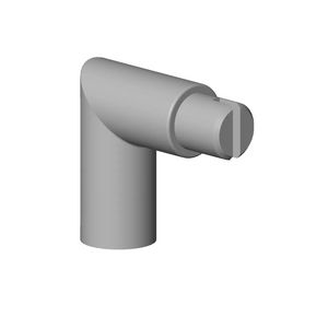 Houder v. greepstuk Hoek 35x31x13mm Platina