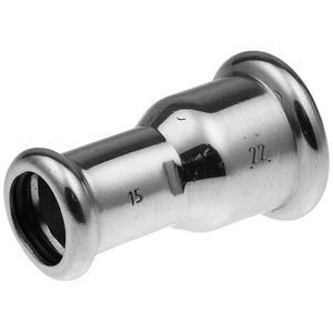 Perssok verlopend XPress CU verchroomd 15x12mm 7240C VVE=10