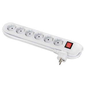 Smart 6x 230V RA + 1x schakelaar 3mmet RA stekker wit