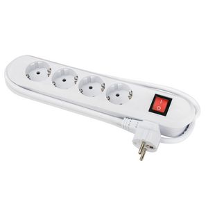 Smart 4x 230V RA + 1x schakelaar 1,5mmet RA stekker wit