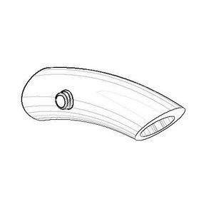 Uitloop 92x30x24mm chr