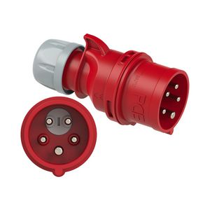 Fasenwisselaar CEE stekker 16A 5p 400V 6h rood IP44 Shark ve