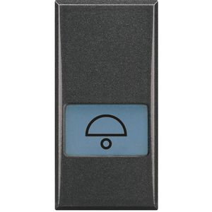 Toets bel symbool verlicht 1 module Axolute Antraciet