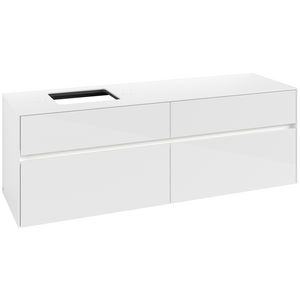Wastafelonderkast Collaro 1600x548x500mm Glossy White C135B0DH