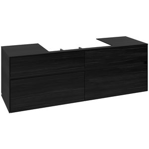 Wastafelonderkast Collaro 1600x548x500mm Black Oak C028B0AB