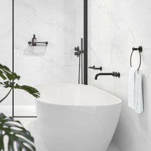 Fleshouder / douchemand zwart 350x131mm NEMOX BLACK