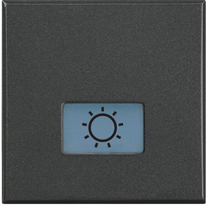 Toets lamp symbool verlicht 2 modulen Axolute Antraciet