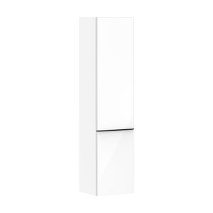 Hoge kast wit hoogglans 400/350 scharnieren links greepkleur mat zwart Xelu Q 54135670