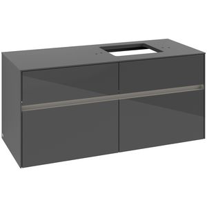 Wastafelonderkast Collaro 1200x548x500mm Glossy Grey C130B0FP