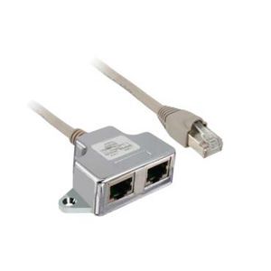 Modbus aftakkast 1x RJ45 male 2x RJ45 female 1m kabel