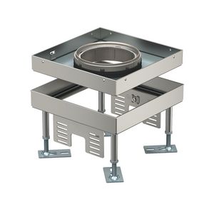 Vierkante cassette Tubus-deksel 199x199x105 rvs