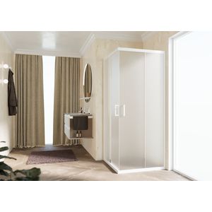 Hoekinstap Zeph 2.0 Hoekinst. 82 VeR82-85 Satin Glas Wit Mat