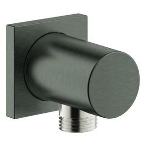 Rainshower Aansluitbocht Vierkant, Hard Graphite Geborsteld