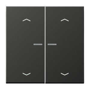 Stuurafdekking LS 2voudig antraciet pijl HOME