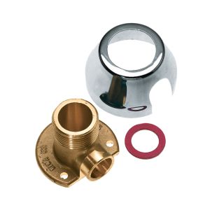 Opbouwmuurplaat 3/4"bt.x15mm soldeer + rozet