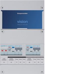 Groepenkast 4-groepenverdeler HS 2xALS 30mA 1-fase