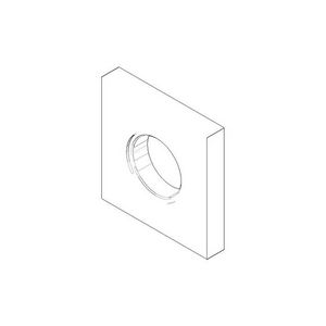 Rozet 55x55x9x25,2mm chr