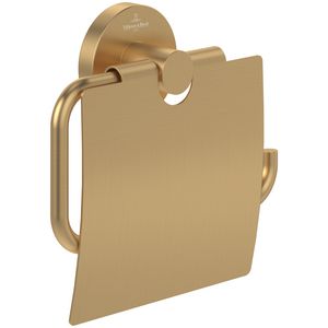 Toiletrolhouder met deksel Elements - Tender Brushed Gold