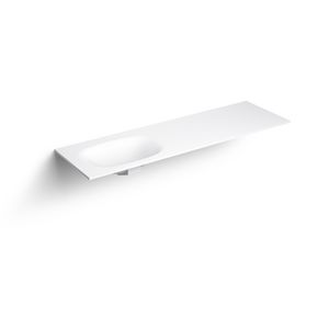 Wastafelblad enkele waskom 1600mm comp. 18 aluite Hammock