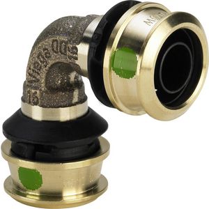 Bochtkoppeling 90° RAXOFIX pers 25x25mm silicium brons 5316