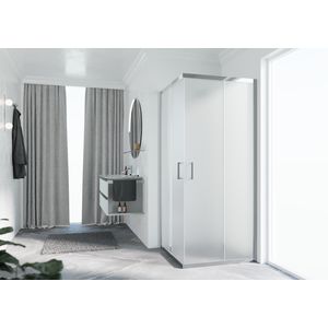Hoekinstap Zeph 2.0 Hoekinst. 87 VeR87-90 Satin Glas Chroom