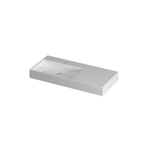 Wastafel porselein L 1 kraangat 1000x450x110 Glans wit United INK