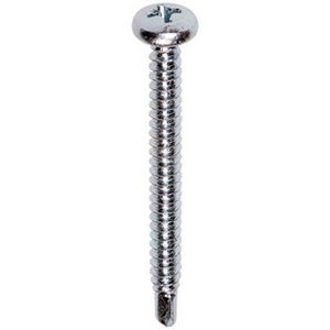 Zelfborende plaatschroef DIN7504N 3,5x13mm cilinderkop verzinkt VVE=200