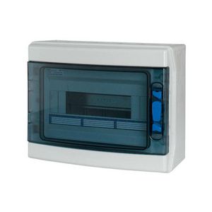 Inst.kast opb. IP65 1x12TE deur transp. abs basis VVE=5