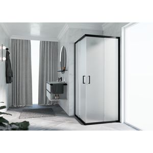Hoekinstap Zeph 2.0 Hoekinst. 82 VeR82-85 Satin Glas Zwart