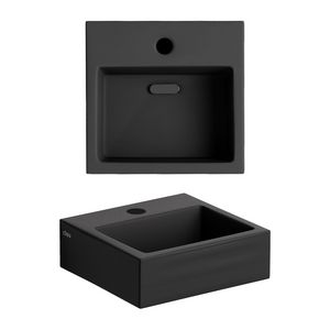 Flush 1 fontein 280x270x90mm mat zwart keram. met kraang./plug