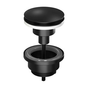 Afvoerplug 1.1/4" stop&go mat zwart
