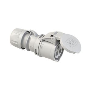 CEE contrastekker 16A 3p TRAFO 12h grijs IP44 Shark