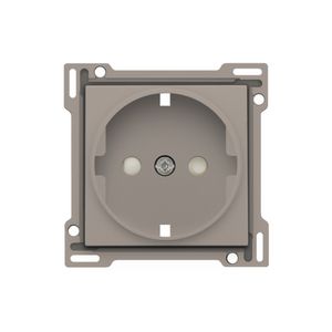 Afwerkingsset stopcontact randaarde/besch.afsl. Bronze