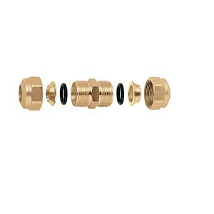 Mechanische koppeling recht dubbel 16mm sanitair