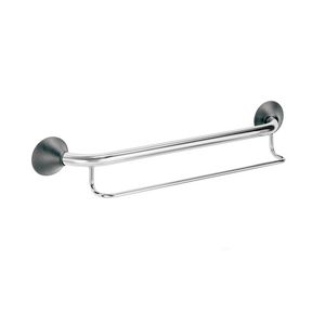 Handdoekrek+wandbeugel groot 600mm RVS gepolijst antraciete kap