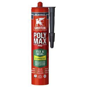 Montagelijm/afdichtingskit POLY MAX FIX & SEAL EXPRESS antraciet koker a  425G